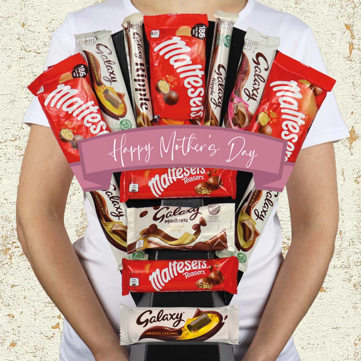 Large Malteser & Galaxy Mother’s Day Chocolate Bouquet - Perfect For Mum - Gift Hamper Box by HamperWell