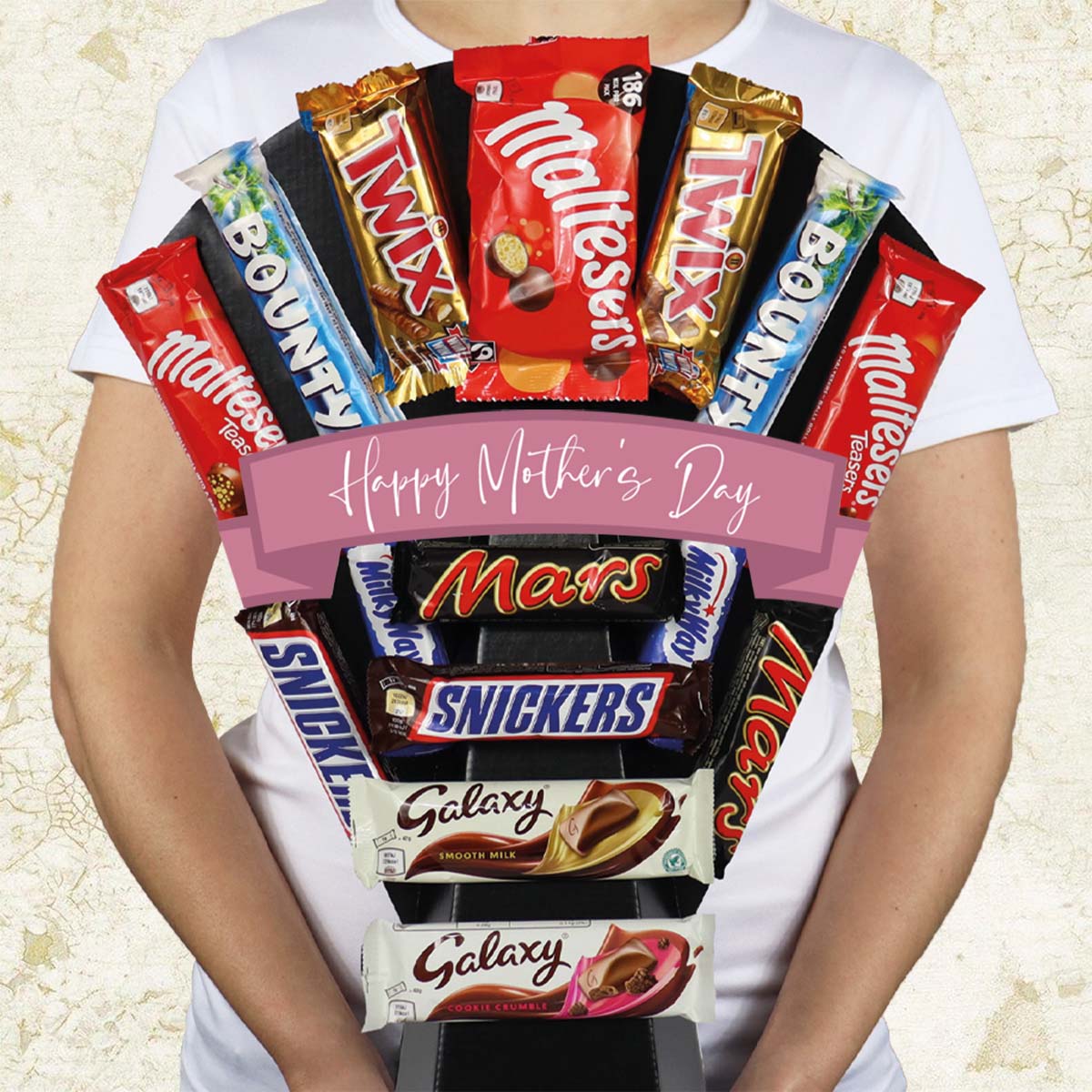 Large Mars Variety Mother’s Day Chocolate Bouquet With Galaxy, Bounty, Snickers & More - Perfect For Mum - Gift Hamper Box by HamperWell