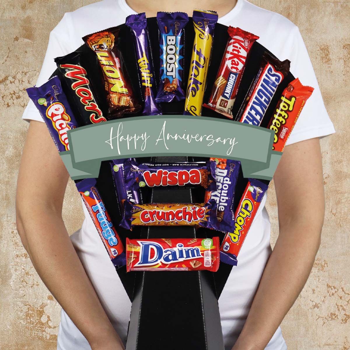 Mixed Variety Happy Anniversary Chocolate Bouquet - Perfect Anniversary Gift