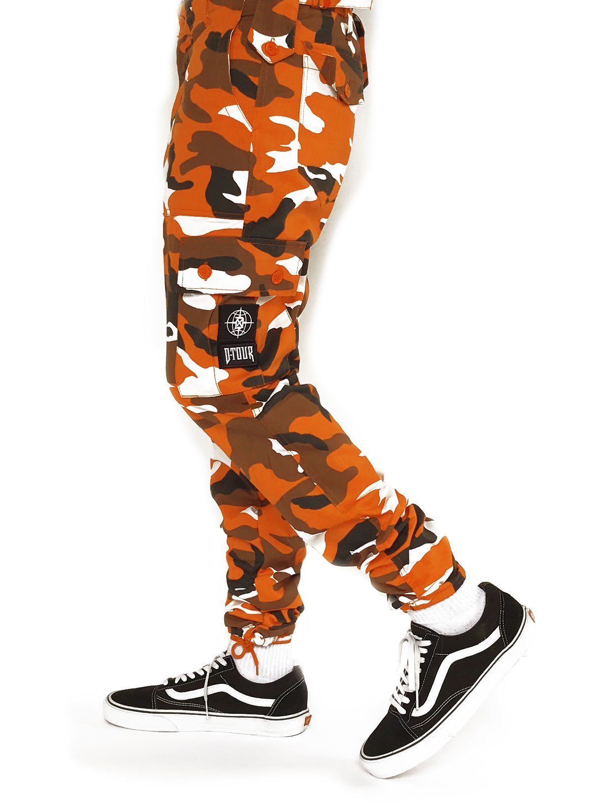 cargo pants camo orange