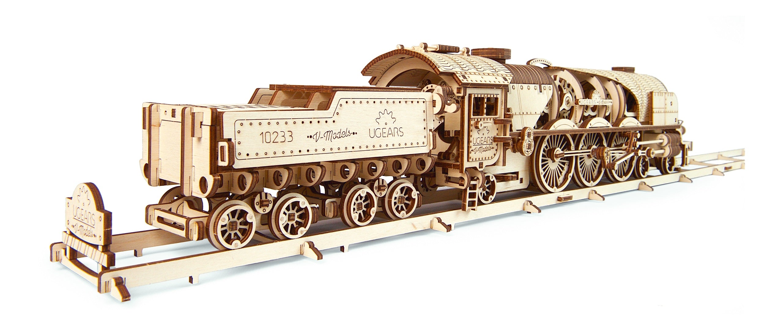 Ugears ユーギアーズ V-Express Steam Train with Tender V-Express蒸気機関車 70058＿並行輸入 