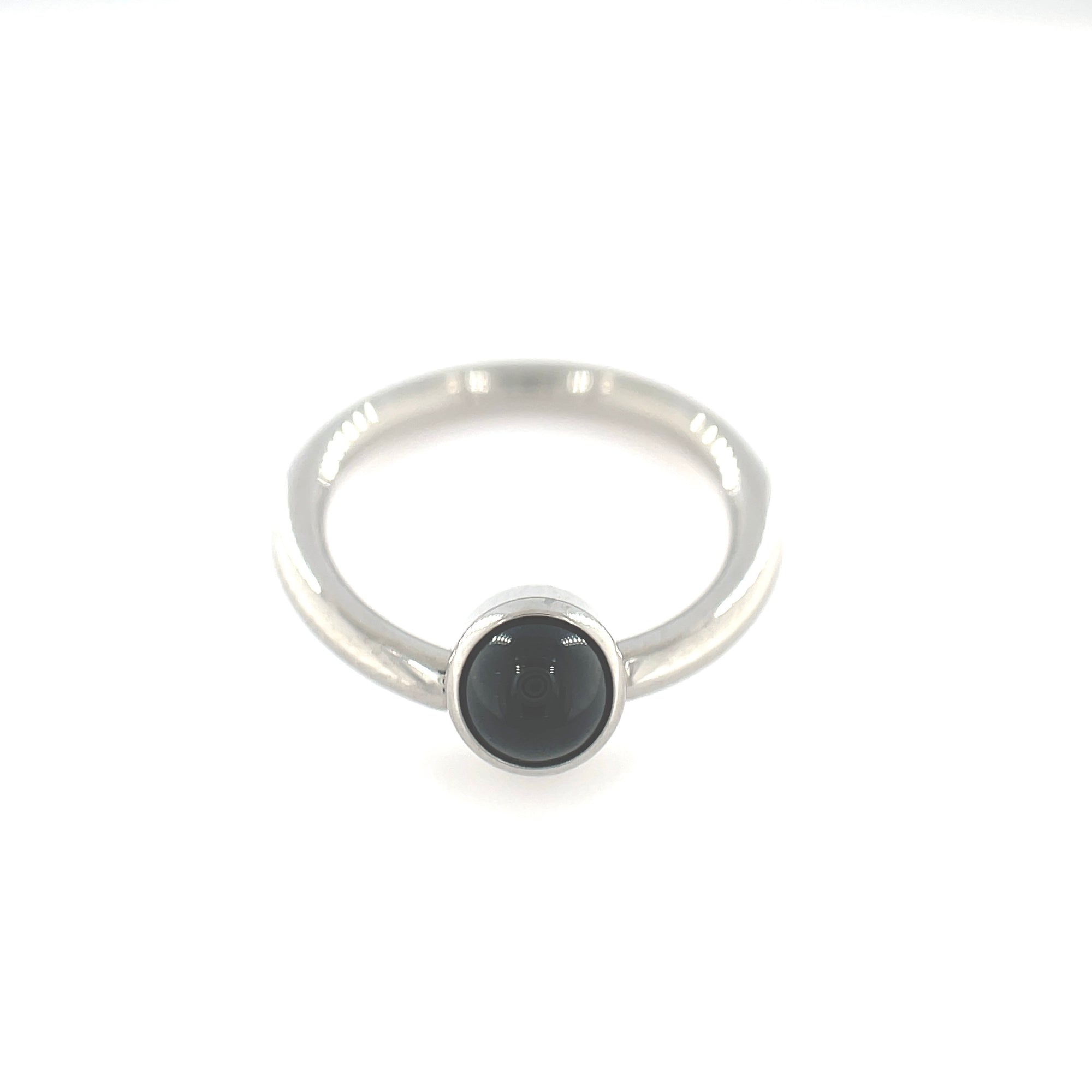 Titanium sales onyx ring