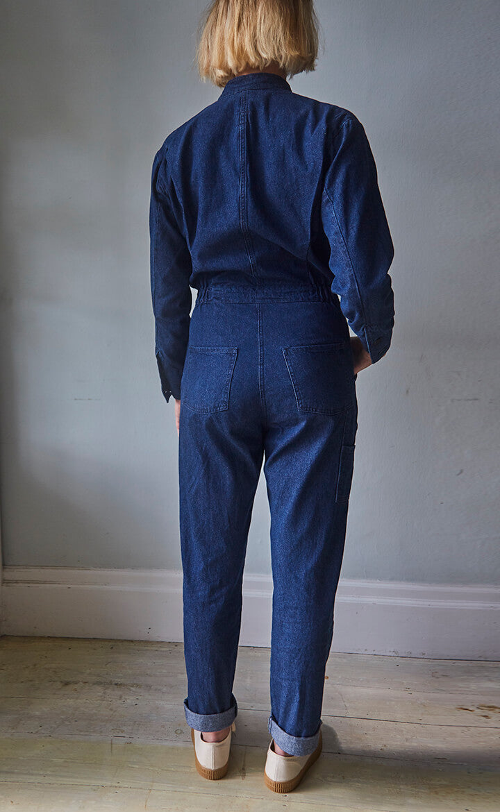 soft denim boiler suit