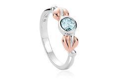 clogau gold aquamarine love vine ring amber bay