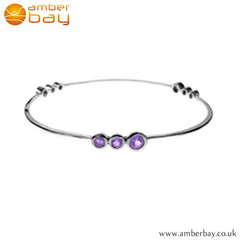 Silver and Amethyst Slave Bangle Kit Heath