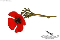 Michael Michaud Poppy Brooch