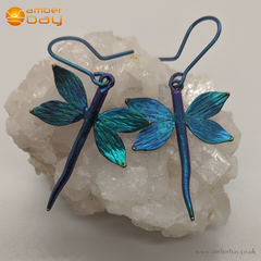 Coloured Titanium Dragonfly Earrings