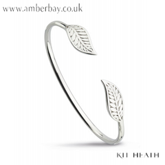 Silver Kit Heath Blossom Eden Leaf Bangle