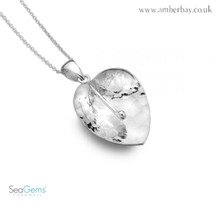 Sea Gems Sterling Silver Lily Pendant