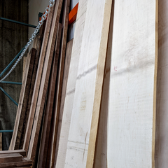 wall of different types of lumber