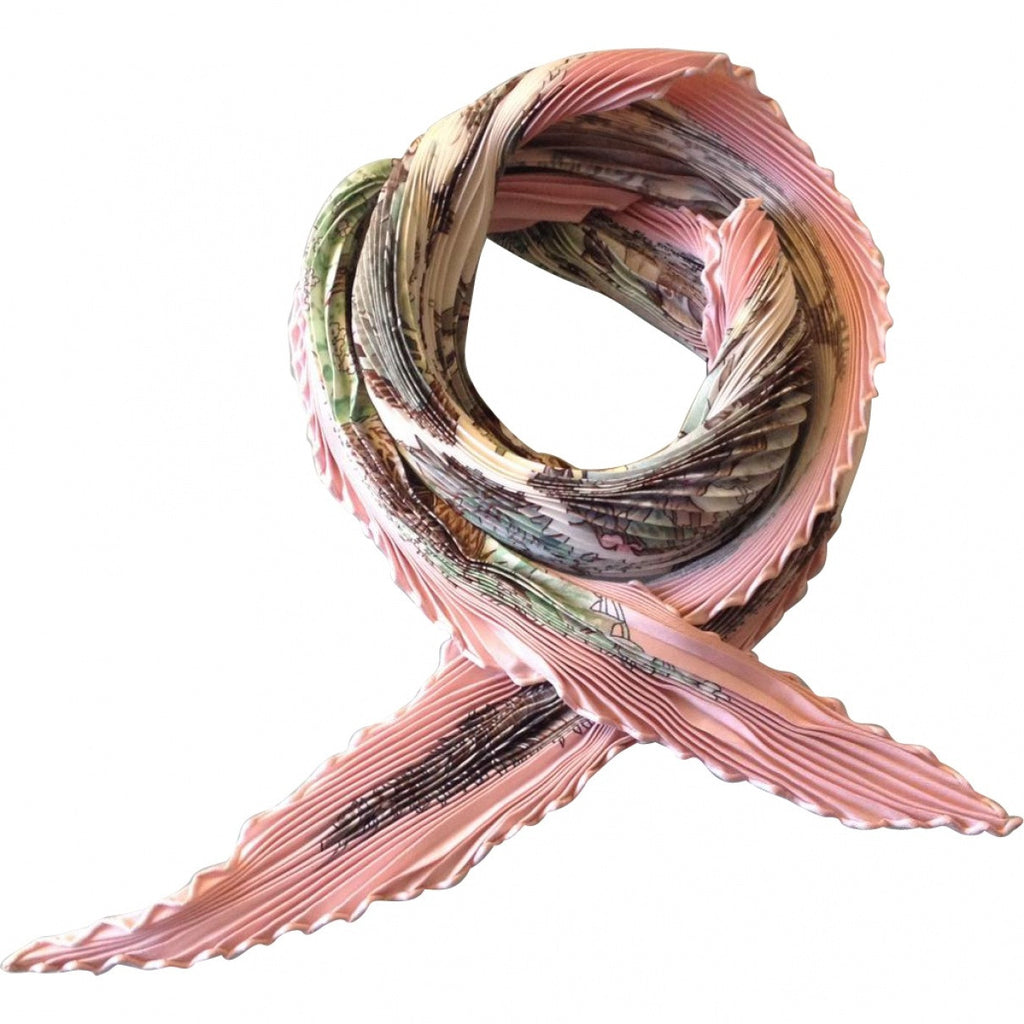 hermes pleated silk scarf