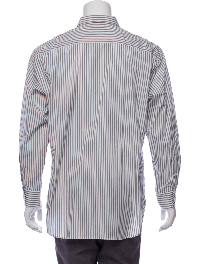 BURBERRY LONDON LONG SLEEVE BUTTON-UP STRIPED SHIRT SIZE 16 1/2