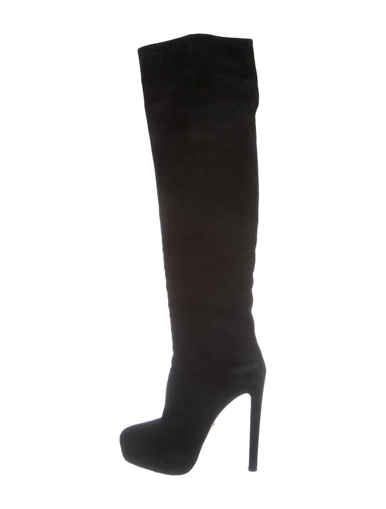 prada suede knee boots