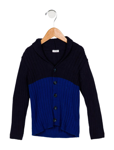 Il Gufo ribbed-knit v-neck cardigan - Blue