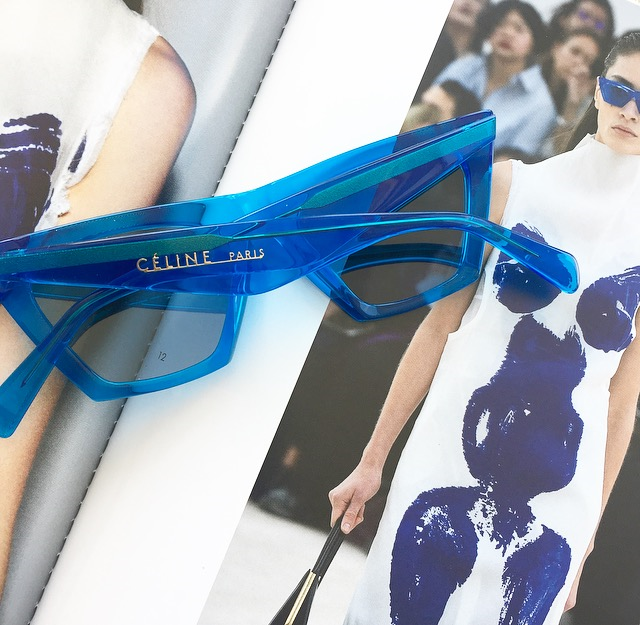 celine blue sunglasses cat eye