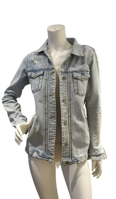 zara long denim jacket