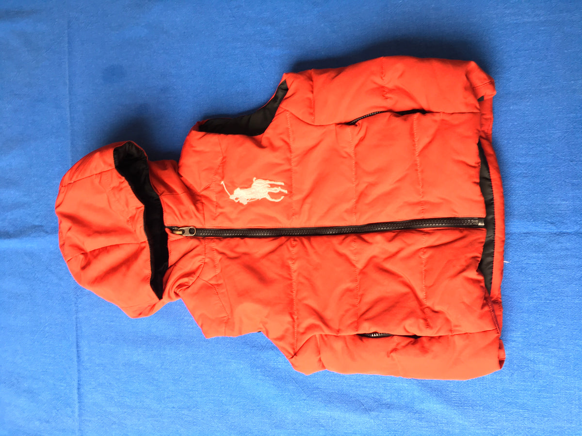 Ralph Lauren Polo Big Pony Down Vest Puffer Hooded Red Size 4 years Ch –  Afashionistastore