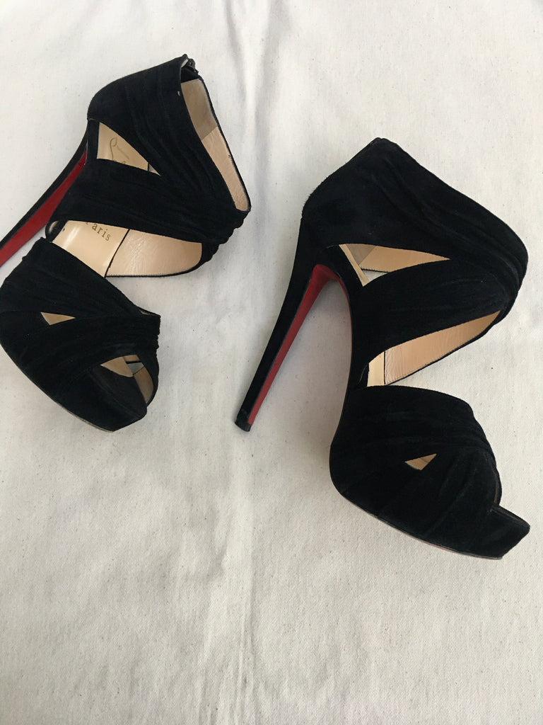 Museum Samtykke Tilmeld Christian Louboutin Bandra Suede Sandals Shoes 36 US 6 UK 3 ladies –  Afashionistastore