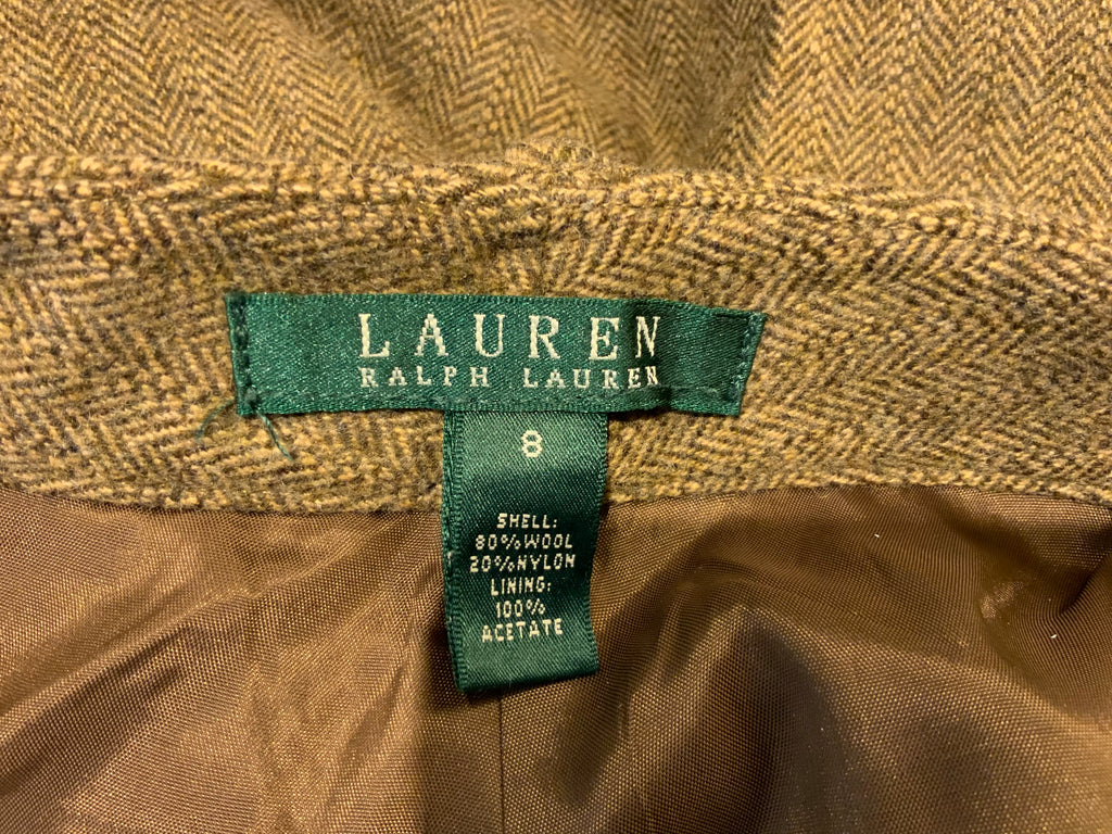 Ralph Lauren Lauren Adelle Brown Wool Pants Trousers Size US 8 UK 12 L –  Afashionistastore