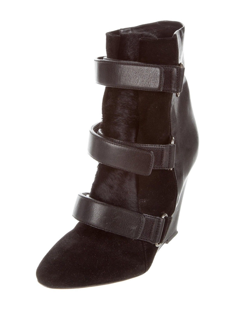isabel marant black suede ankle boots