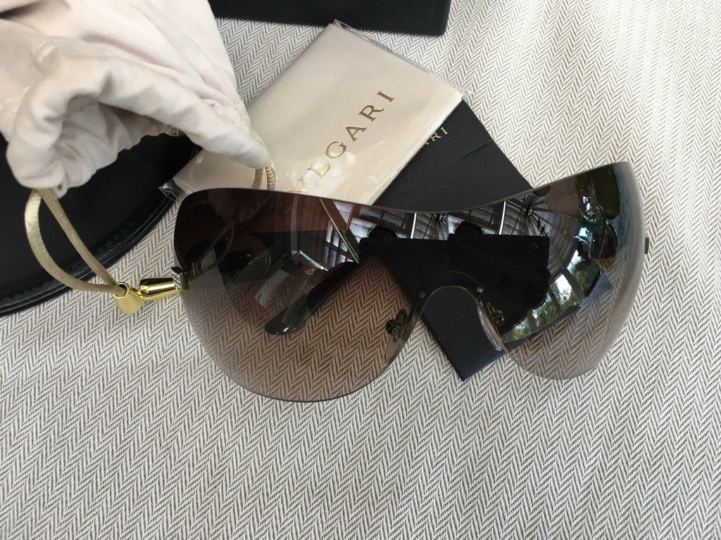 bvlgari swarovski crystal shield sunglasses