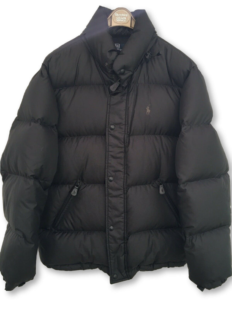 ralph lauren men's black puffer jacket