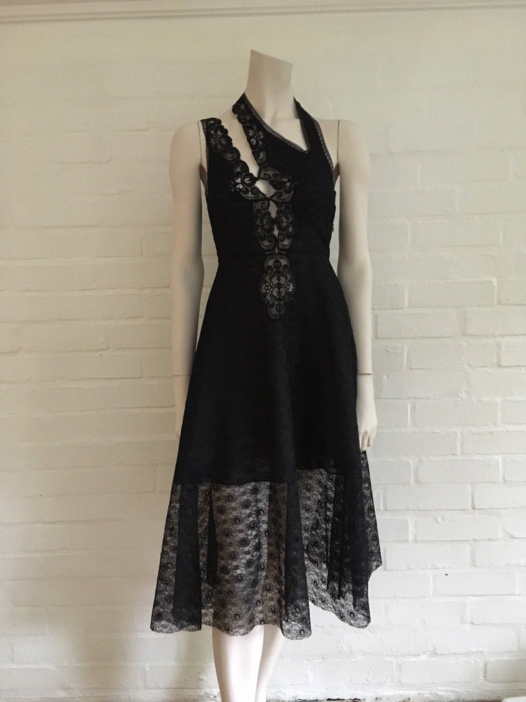 stella mccartney black lace dress