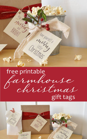 free printable gift tags for christmas, farmhouse gift tags, 