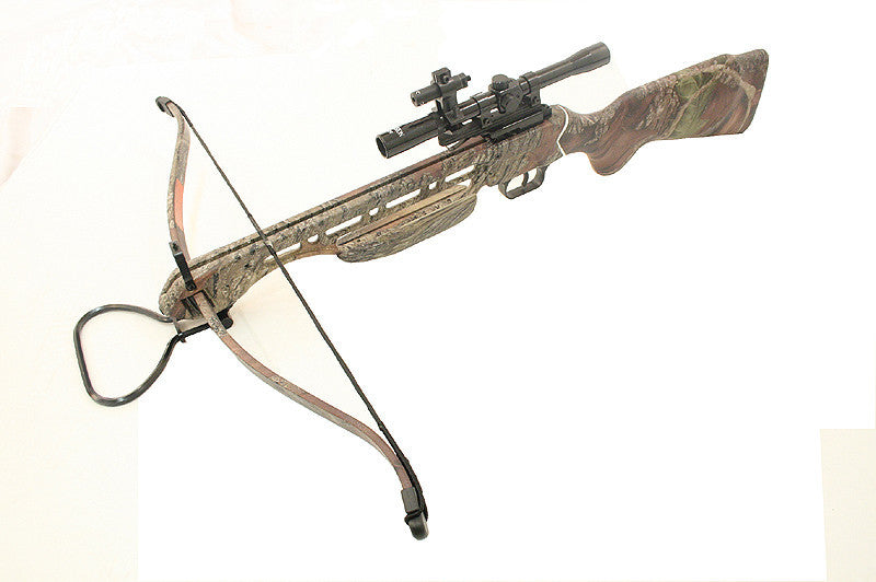 150 lb camouflage hunting crossbow bow