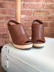 brown wedge heels