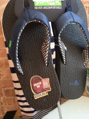 yoga sling flip flops in navy