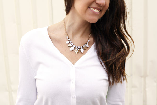 close-up statement necklace