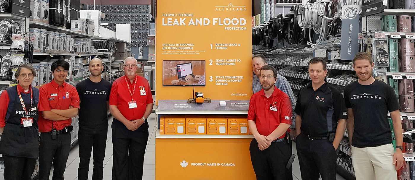 Flowie + Floodie Leak & Flood kit now at Canadian Tire in Burlington