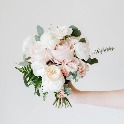 Cream and Sage Bridal and 4-5 Bridesmaid Bouquets