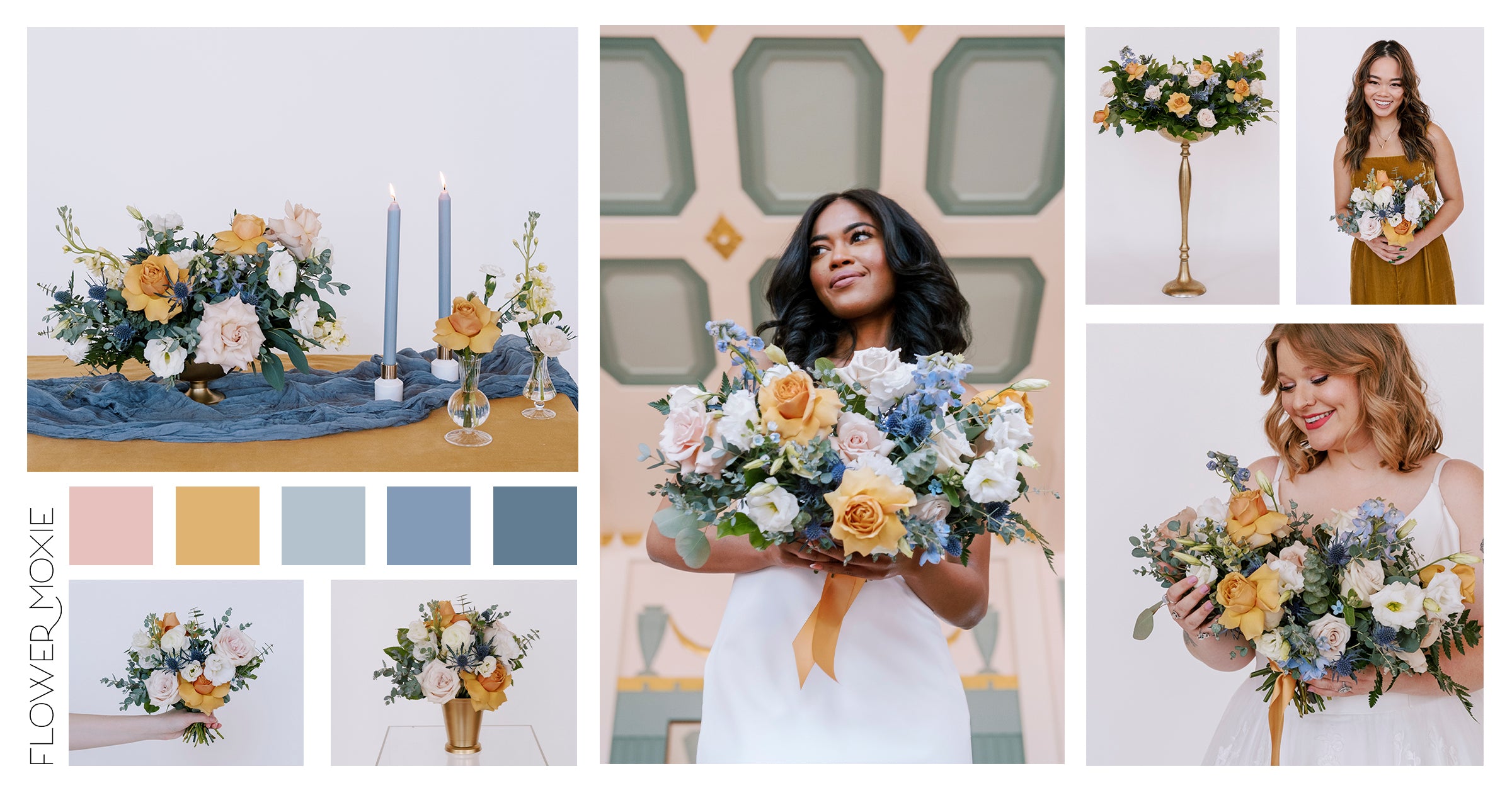 Pacific Gold Bouquet Kit, DIY Wedding Flowers, Flower Moxie