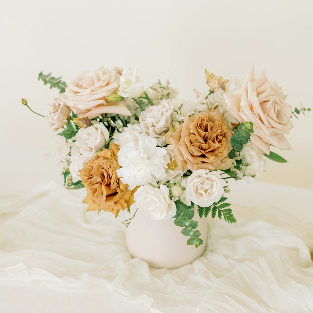 Cream and Beige Dried Wildflower Bud Vase Set | Flower Moxie Supply