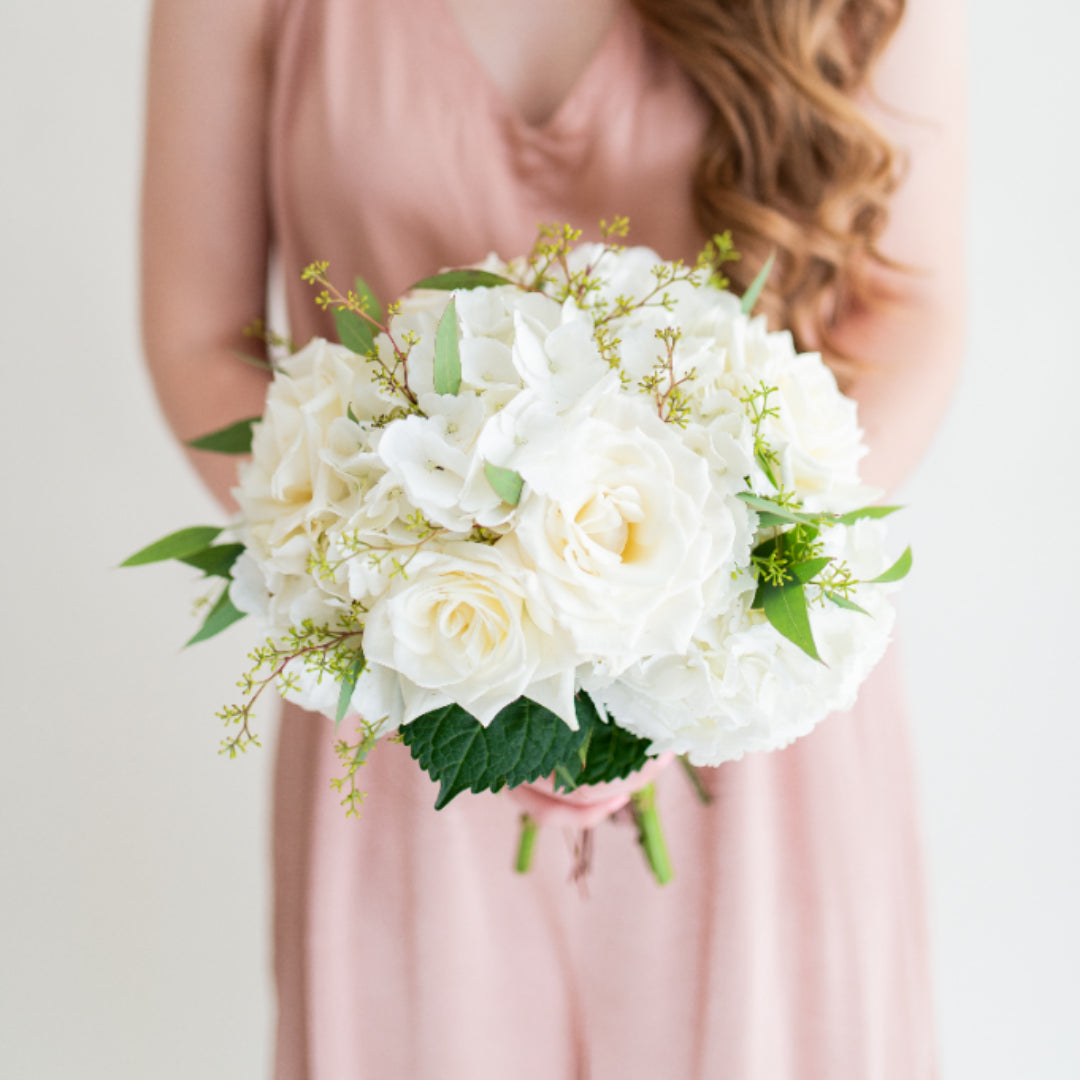 Cream and Sage Bridal and 4-5 Bridesmaid Bouquets