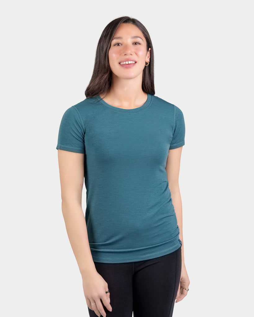 Woolly Clothing Co. Women's Merino Wool 3/4 Sleeve Henley - Ultralight -  Wicking