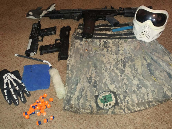 Pocket Dump: the tools of the trade for paintballyer KillerWhale