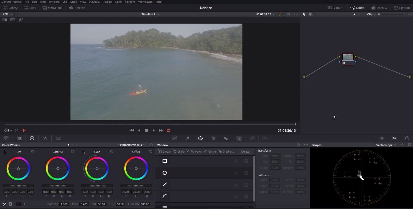Resolve 15 Dehaze With Color Grading