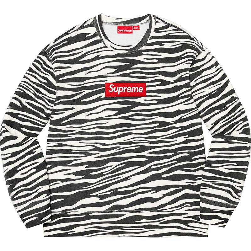 Supreme Box Logo Crewneck (FW22) Zebra L-