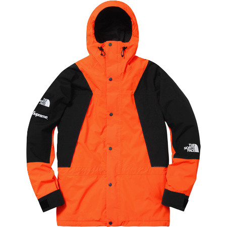 north face supreme jacket orange