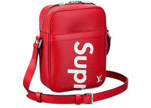 Cloth bag Louis Vuitton x Supreme Red in Cloth - 31332710