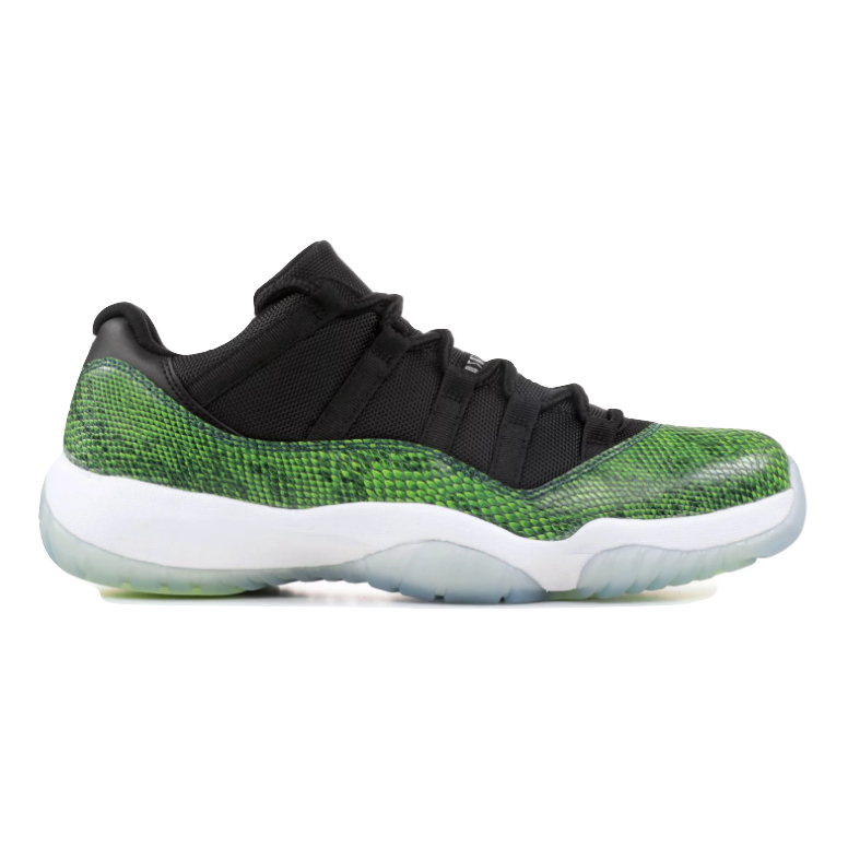 jordan 11 low snakeskin green