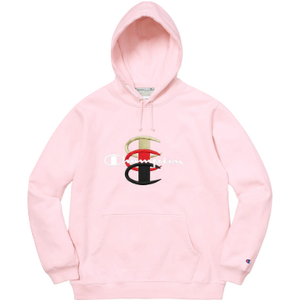 pink champion hooded sweatshirt