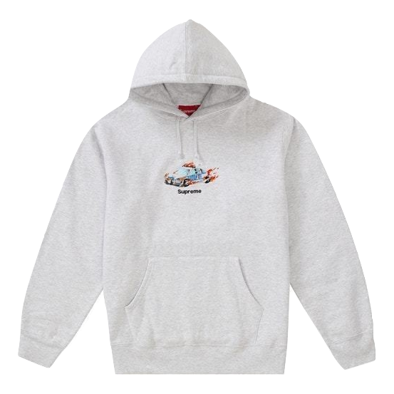 Supreme Cop Car Hooded Sweatshirt - Ash Grey - Used