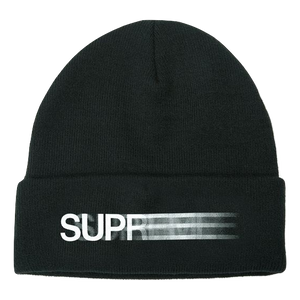 supreme motion logo beanie black