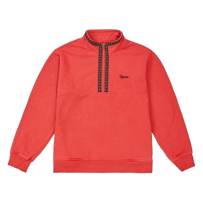 overdyed half zip sweatshirt supreme