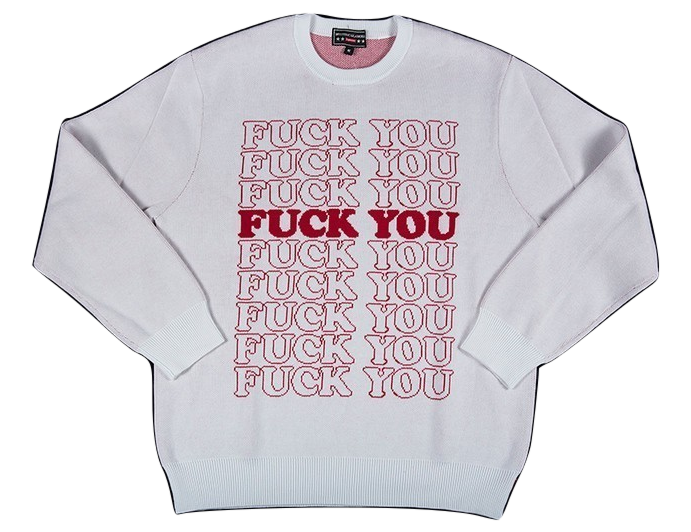 Supreme/HYSTERIC GLAMOUR F*** You Sweater