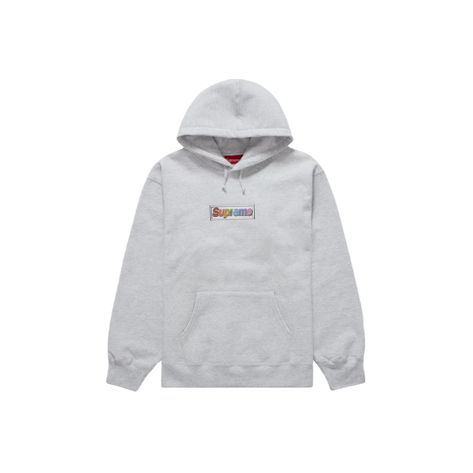 Supreme Bling Box Logo Hooded Sweatshirt - Ash Grey SS22 – Grails SF